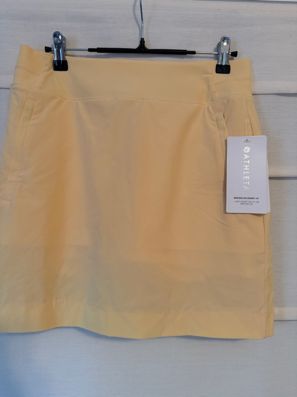 Athleta Pale Yellow Mini Skort